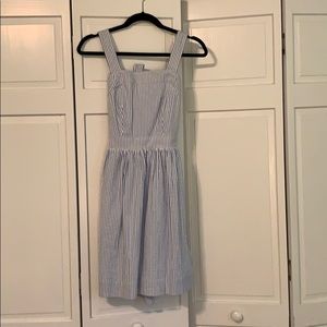 J. Crew blue and white striped dress